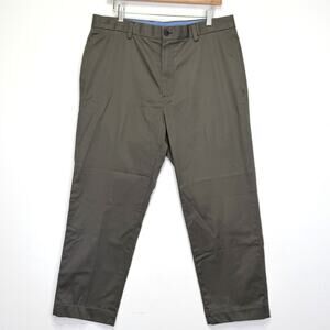 Brooks Brothers Advantage Chino Stretch Clark Fit Pants Brown Mens 35 Altered